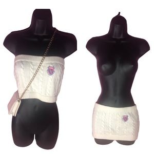 SOLD K-Swiss X Forever 21 Cable-Knit Sweater Tube Top